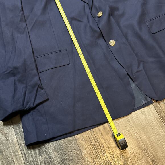 Burberry's Sport Coat Blazer Jacket Men’s 56 Long L Blue Executive Gold Buttons - Picture 5 of 7